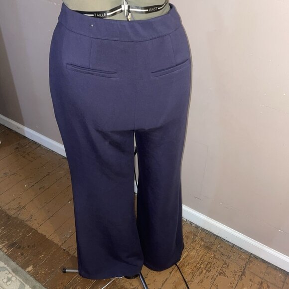 Lane Bryant Straight Leg Travel Trousers Navy Blue Stretch Zip Pockets Sz 16 - Picture 5 of 11